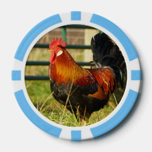 Lot De Jeton De Poker Coq de la ferme $1 Chip de poker