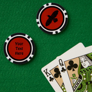 Lot De Jeton De Poker Corbeau rouge