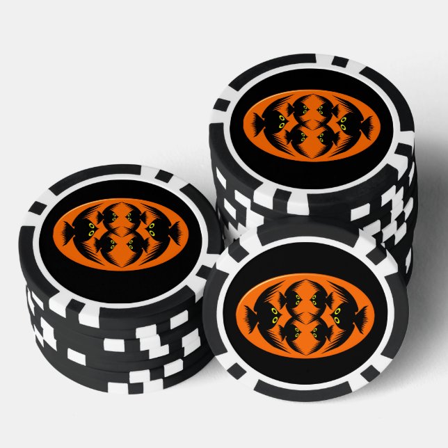 Lot De Jeton De Poker Corbeaux d'Halloween (Empiler)