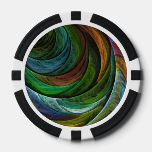 Lot De Jeton De Poker Couleur Gloire Moderne Art Abstrait Motif Élégant