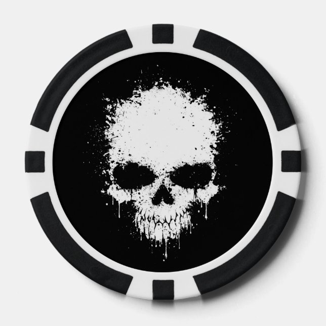 Lot De Jeton De Poker crâne (Recto)