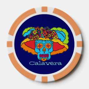 Lot De Jeton De Poker Crâne de sucre Catrina