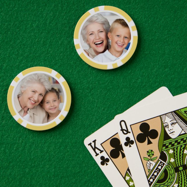 Lot De Jeton De Poker Créer un jeu de tournoi à domicile avec photo pers (Table de poker (double))