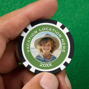 Lot De Jeton De Poker Créer un souvenir de vacances avec photo et texte
