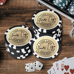 Lot De Jeton De Poker Créez votre propre logo doré