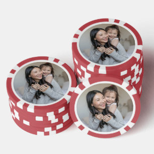 Lot De Jeton De Poker Créez Votre Propre Photo Personnalisée Maman et Mo