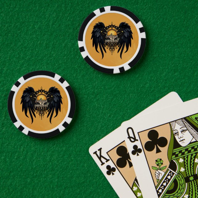 Lot De Jeton De Poker Crois en toi-même, une lettre (Table de poker (double))
