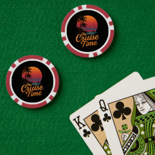 Lot De Jeton De Poker Croisière de vacances au coucher du soleil sous le