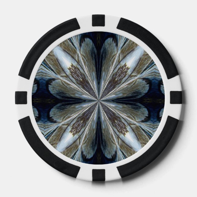 Lot De Jeton De Poker Crystal bleu ~ Jeu de puces de poker (Recto)