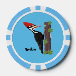 Lot De Jeton De Poker Cue drôle Pileated woodpecker dessin d'illustratio