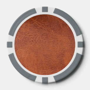 Lot De Jeton De Poker cuir Brown
