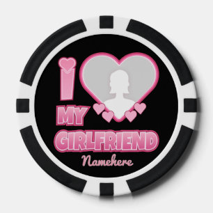Lot De Jeton De Poker Custom I Love My Girlfriend - Ajouter photo et nom