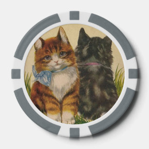 Lot De Jeton De Poker Cute Adorable Chatons Vintages