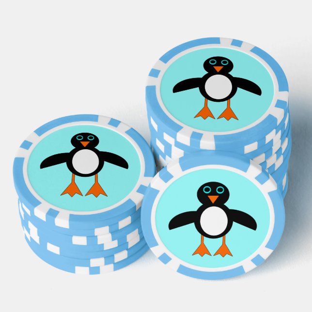 Lot De Jeton De Poker Cute Penguin (Empiler)