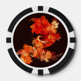 Lot De Jeton De Poker Danse Feux d'artifice Art Abstrait