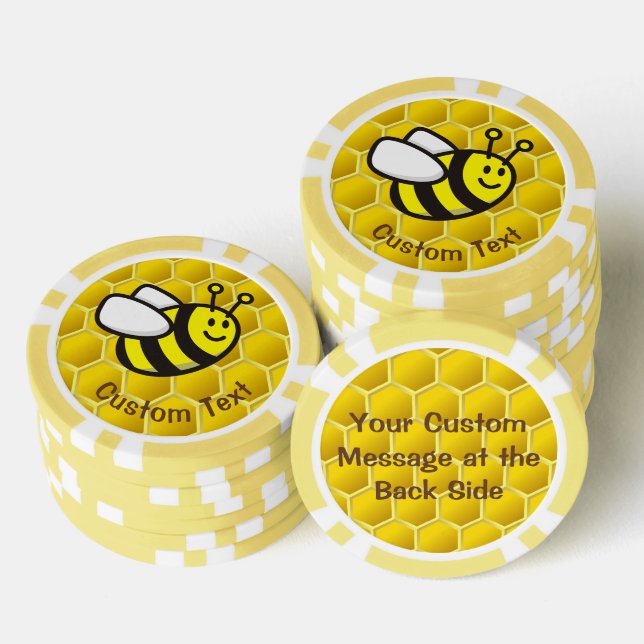 Lot De Jeton De Poker Dessin sur les abeilles (Empiler)