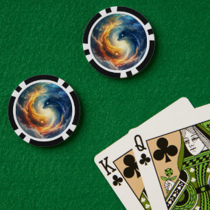 Lot De Jeton De Poker Deux monstres marins se poursuivent, fantaisie 