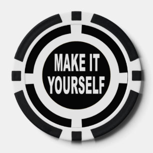 Lot De Jeton De Poker do-it-yourself Faites-le vous-même noir et blanc