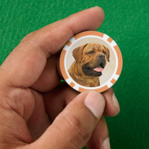 Lot De Jeton De Poker Dogue de Bordeaux Peinture - Cute Original Chien A