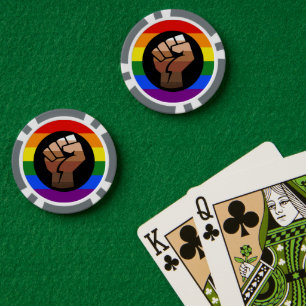 Lot De Jeton De Poker Drapeau de couleur des personnes queer de Slippery