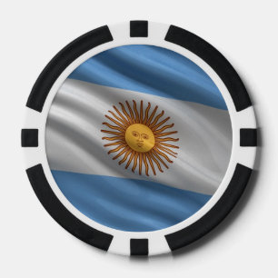 Lot De Jeton De Poker Drapeau de l'Argentine