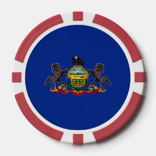 Lot De Jeton De Poker Drapeau d'État de Pennsylvanie