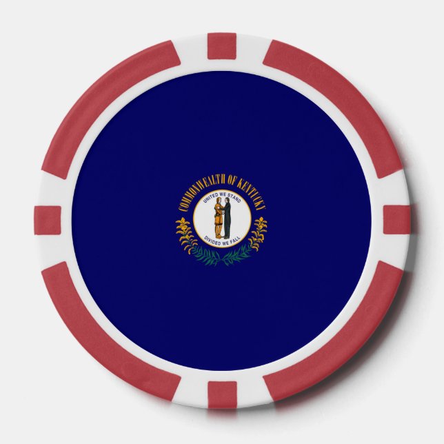 Lot De Jeton De Poker Drapeau d'État du Kentucky (Recto)