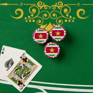 Lot De Jeton De Poker drapeau du Suriname