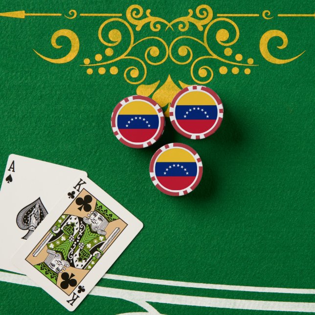 Lot De Jeton De Poker Drapeau du Venezuela (Table de poker (pile))