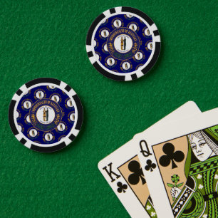 Lot De Jeton De Poker Drapeau et sceau du Kentuckian, Kentucky