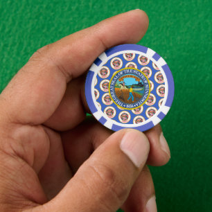 Lot De Jeton De Poker Drapeau et sceau du Minnesotan, Minnesota