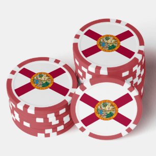 Lot De Jeton De Poker Drapeau Floridien, Drapeau de Floride