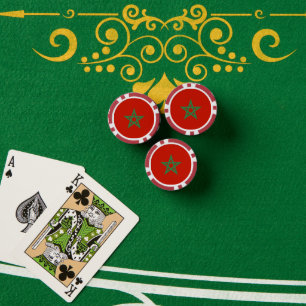 Lot De Jeton De Poker drapeau marocain