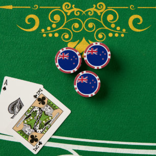 Lot De Jeton De Poker Drapeau néo-zélandais