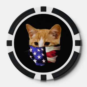 Lot De Jeton De Poker Drapeau patriotique des Etats-Unis Amérique de