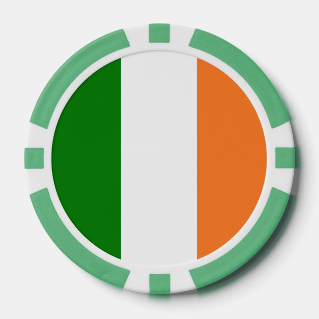 Lot De Jeton De Poker Drapeau total de l'Irlande (Recto)
