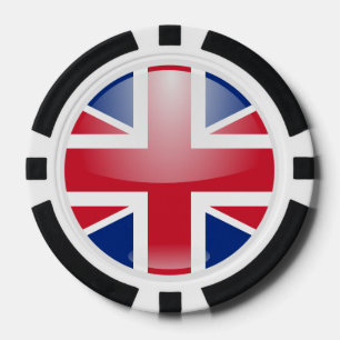 Lot De Jeton De Poker Drapeau Union Jack UK