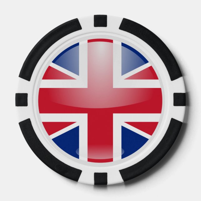 Lot De Jeton De Poker Drapeau Union Jack UK (Recto)