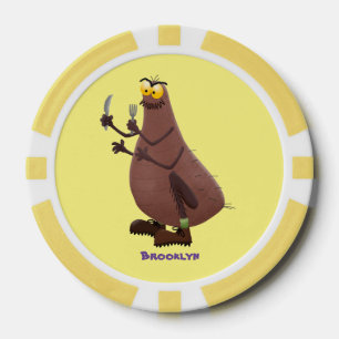 Lot De Jeton De Poker Drôle affamé pulette affamée dessin animé