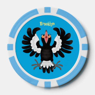 Lot De Jeton De Poker Drôle dessin animé de Magpie australienne