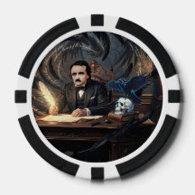 Edgar A. Poe composant Le Corbeau dans des rêves g