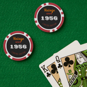 Lot De Jeton De Poker Édition limitée Cadeau d'anniversaire 70 ans - Vin