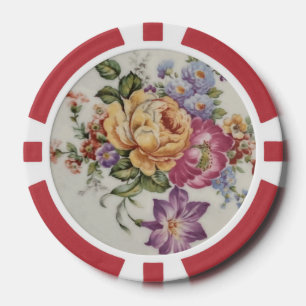 Lot De Jeton De Poker Élégance : Chips de Poker Floral inspirés par la p