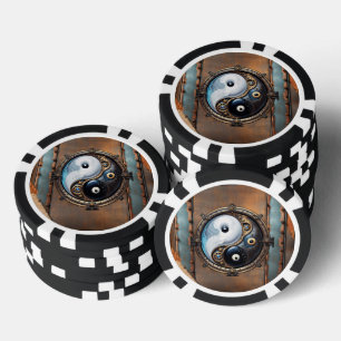 Lot De Jeton De Poker Élégant signe du Yin yang