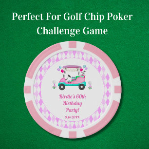 Lot De Jeton De Poker Élégante partie de golf féminin Panier Anniversair