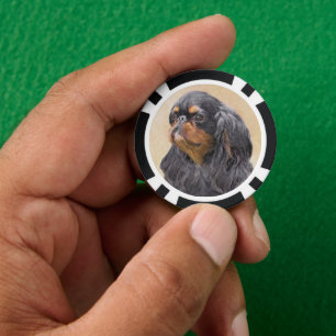 Lot De Jeton De Poker English Toy Spaniel Peinture Animal Art original