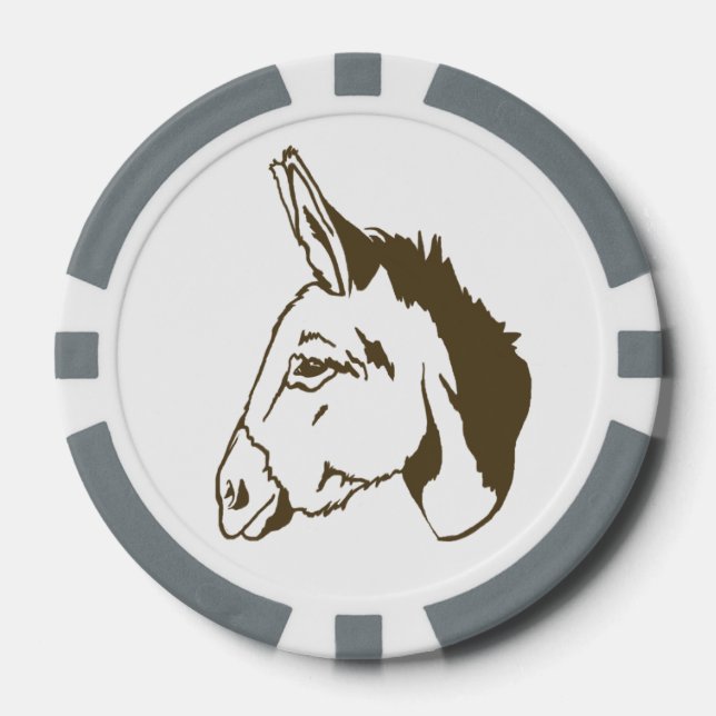 Lot De Jeton De Poker ensemble de chips de poker Donkey marron! (Recto)