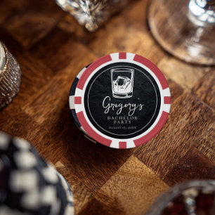 Lot De Jeton De Poker Enterrement de vie de garçon moderne élégant