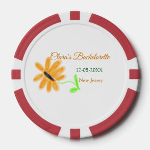 Lot De Jeton De Poker Enterrement de vie de jeune fille ajoutez nom date