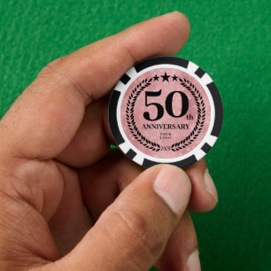 Lot De Jeton De Poker Entreprise rose 50e anniversaire